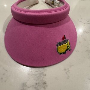 Pink Golf Visor with Embroidered Masters Logo